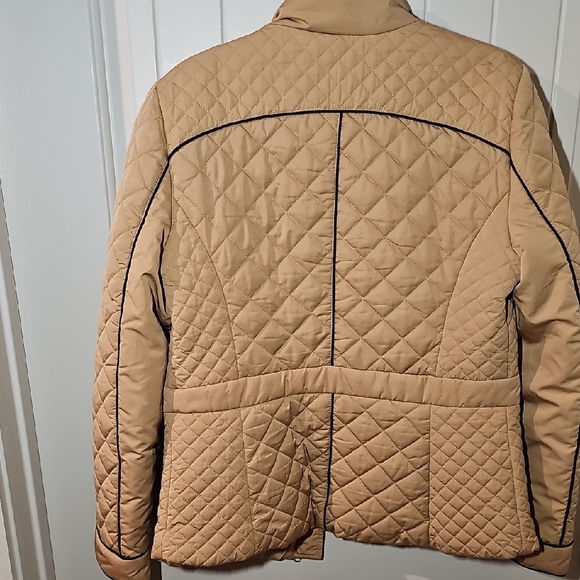 New York & Company Camel Quilted Puffer Jacket - Picture 9 of 9